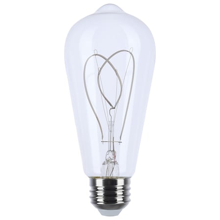 Satco 6 Watt LED, Flex Gray Filament, ST19 Loop, Medium Base, 2700K CCT, Clear, 120V S11527